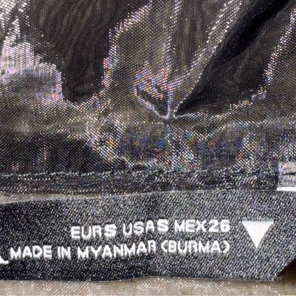 Zara Sheer Sleeve Tulle & Neoprene Bomber Jacket Black Rare Lightweight Sz S - Picture 9 of 10